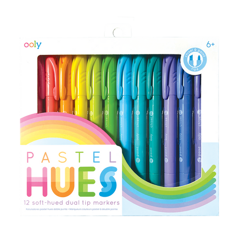 Set of 12 has a dual tip - one end has a fine point, the other a bold chisel tip.
