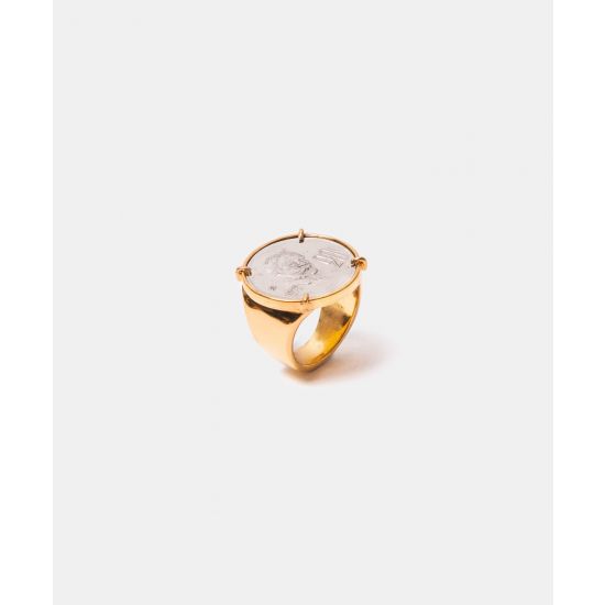 Adjustable Gold Coin Ring
