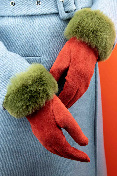 Bettina Rust/Olive Gloves