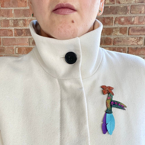 Hummingbird Brooch