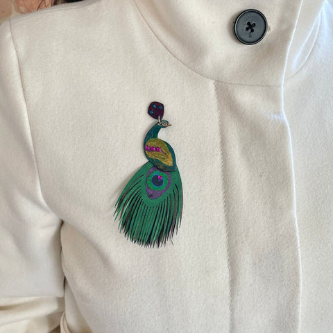 Peacock Brooch