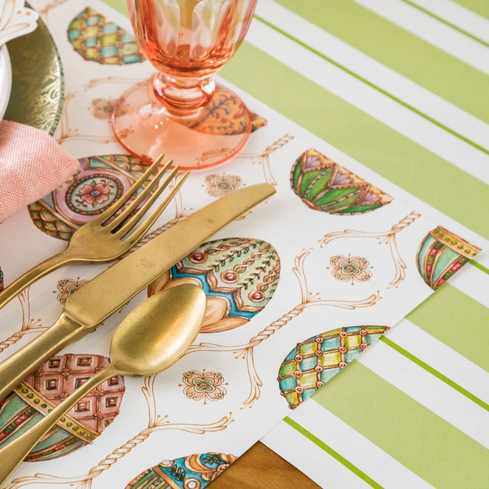 Green Awning Stripe Runner