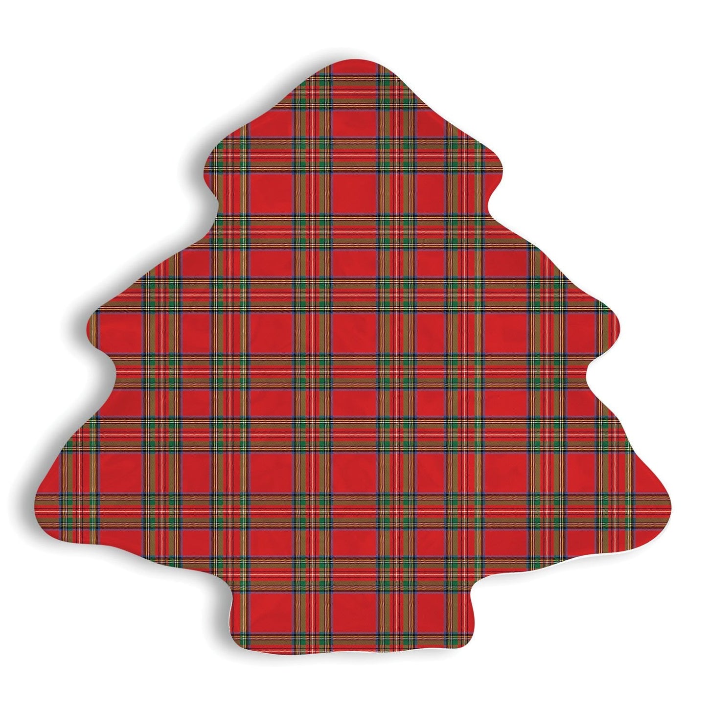Tartan Christmas Tree Plate