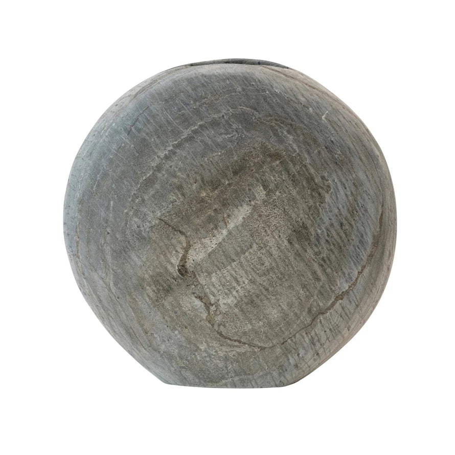 Round Flat Slate Vase