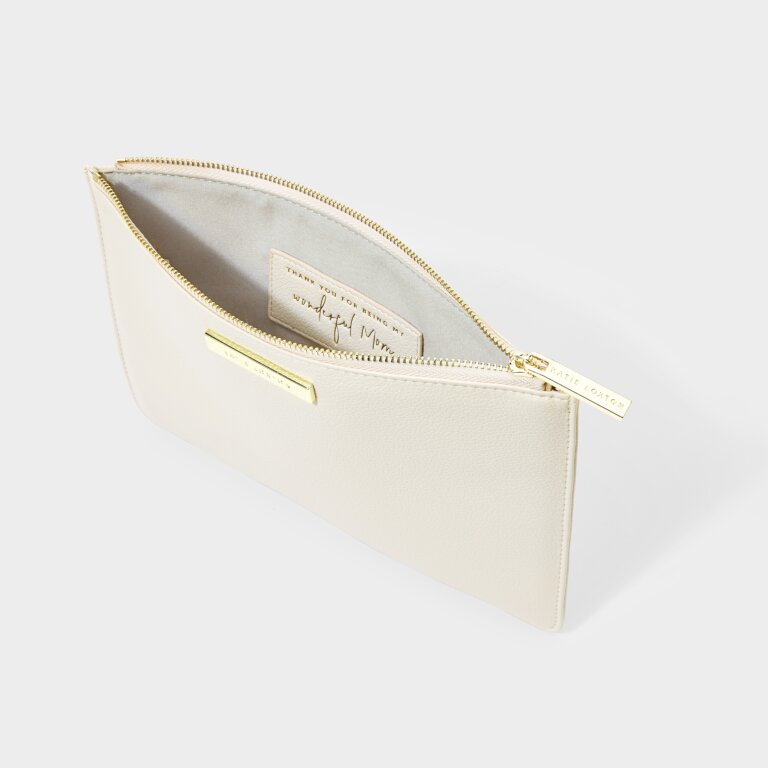 Thank You Mom Clutch-White