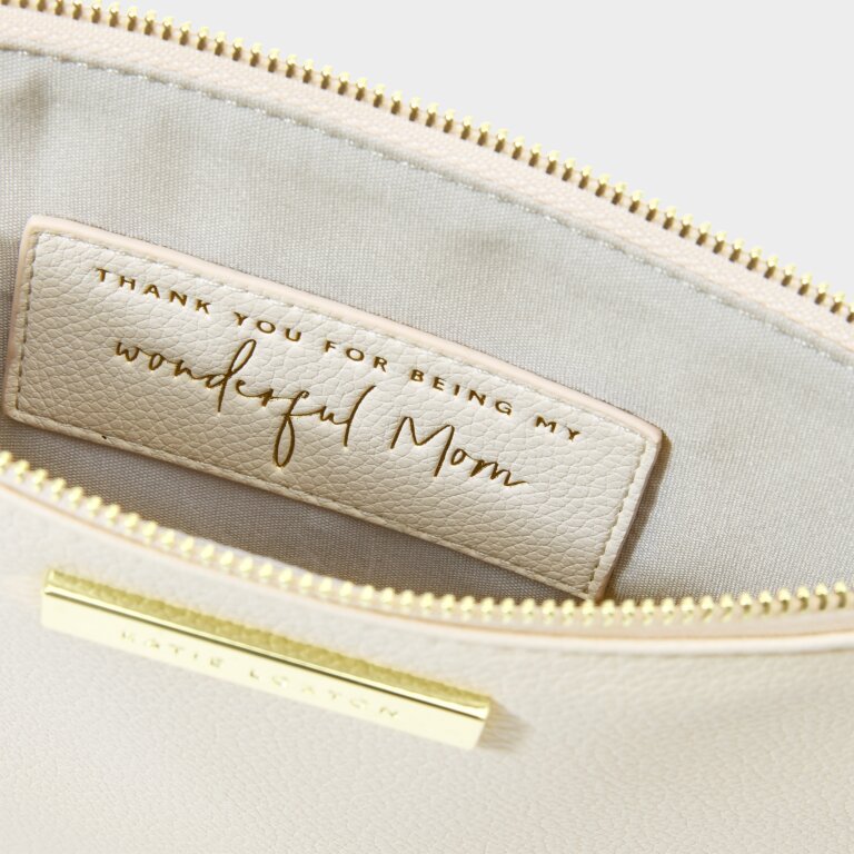 Thank You Mom Clutch-White
