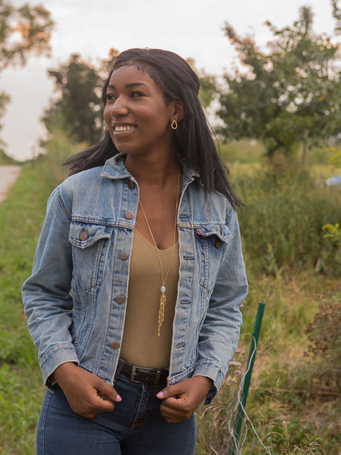 Autumn Day Moonstone Necklace