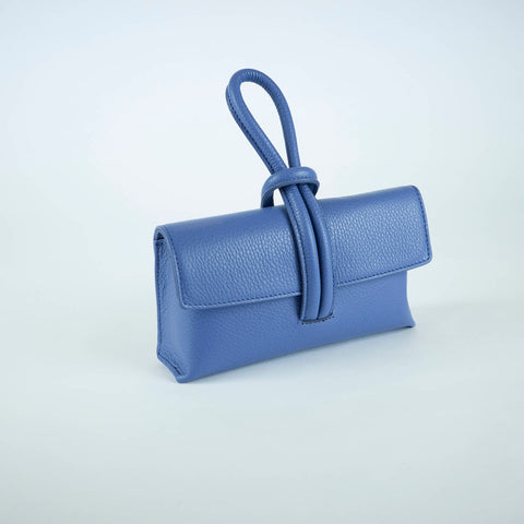 Italian Vegetable leather blue bag