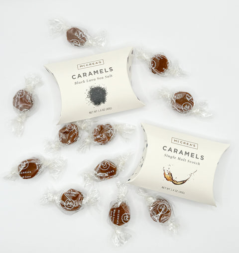 Two different type of caramels.