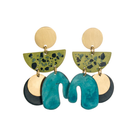 Good Fortune Earrings XS Green