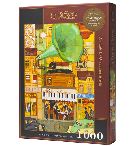 Art Cafe 1000-pc Velvet-Touch 1000-pc Jigsaw Puzzle