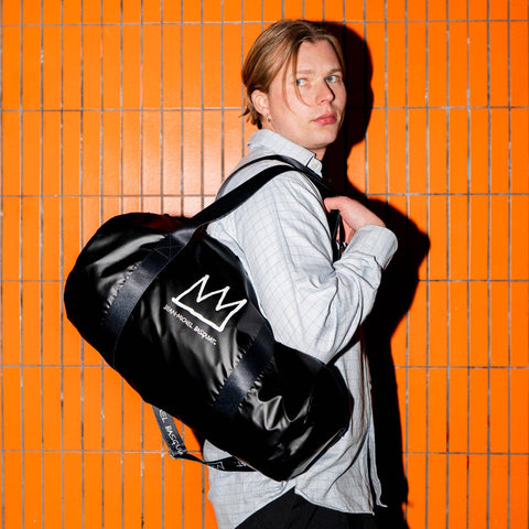 JEAN-MICHEL BASQUIAT Crown Black Metallic Weekender