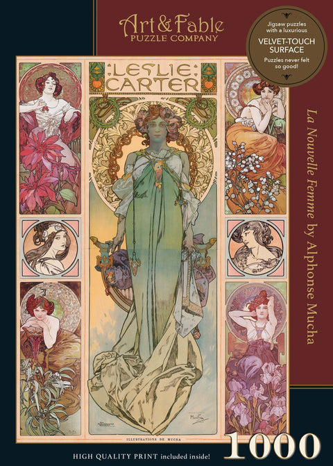 La Nouvelle Femme (A. Mucha), 1000-pc Velvet-Touch Puzzle