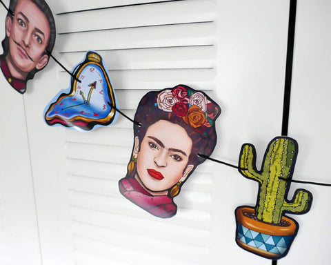 Garland/banner Iconic Artists, bunting, art party decoration