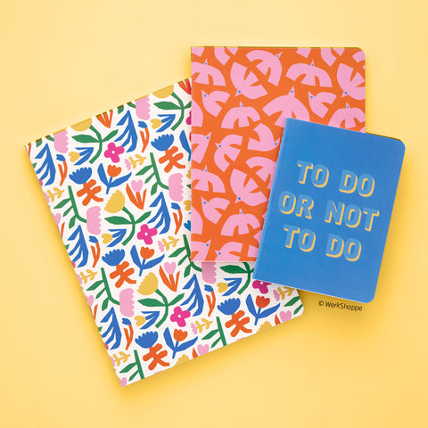 To Do or Not To Do Stitched Notebook Set of 3