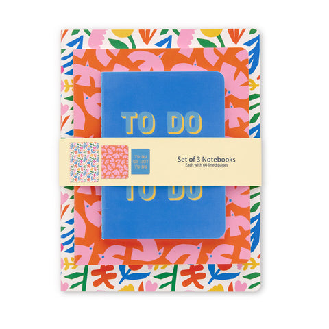 To Do or Not To Do Stitched Notebook Set of 3
