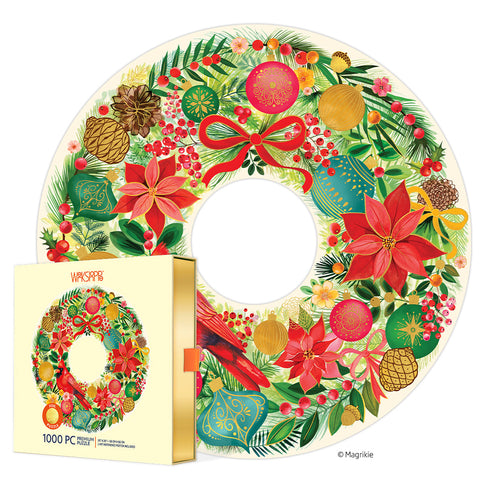 Holiday Wreath 1000 Piece Puzzle