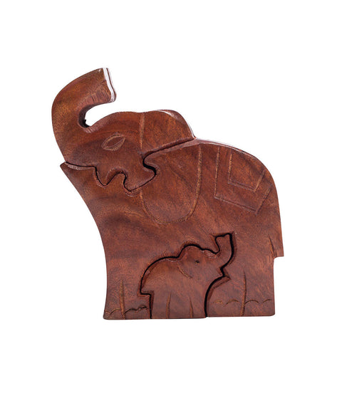 Mom and Baby Elephant Puzzle Box