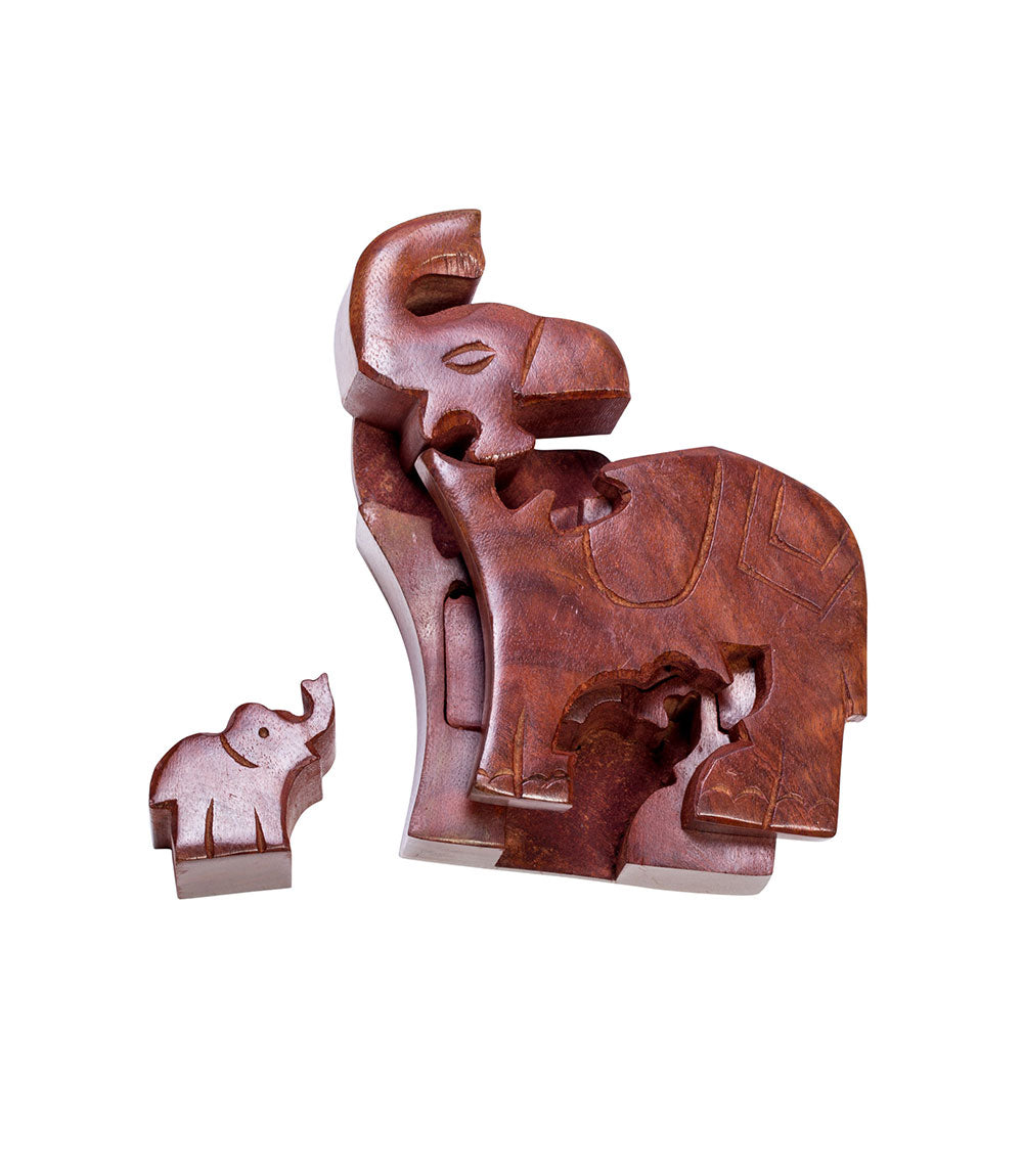 Mom and Baby Elephant Puzzle Box