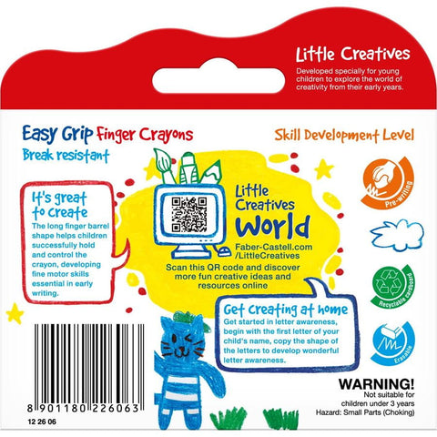 Little Creatives Easy Grip Crayons Set of 6