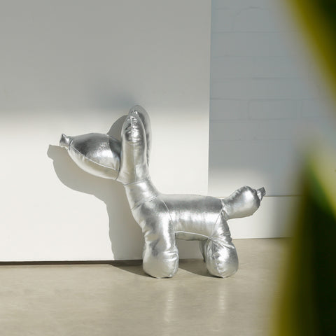 Silver Balloon Dog Doorstop