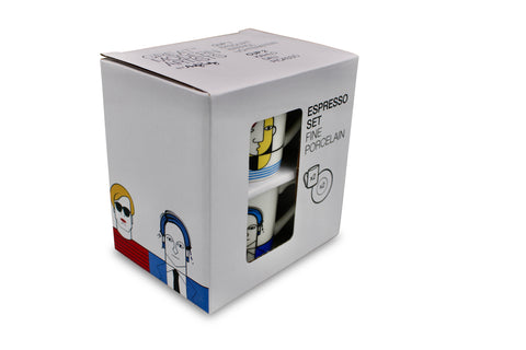 Great Modern Artist Porcelain Espresso Set
