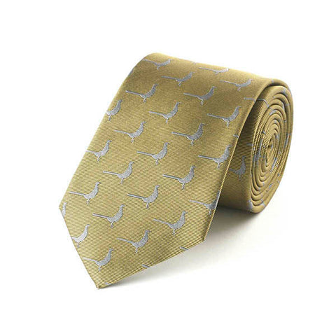 Standing Pheasant Gold Tie