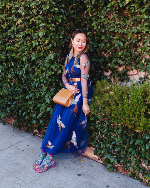 Tapestry Vines Sheer Crew Sock