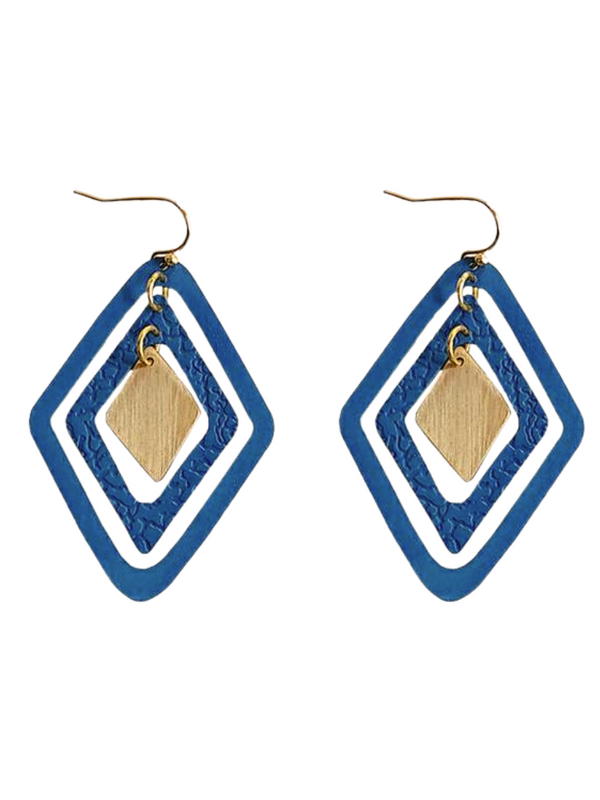 Concentric Rhombus Earrings