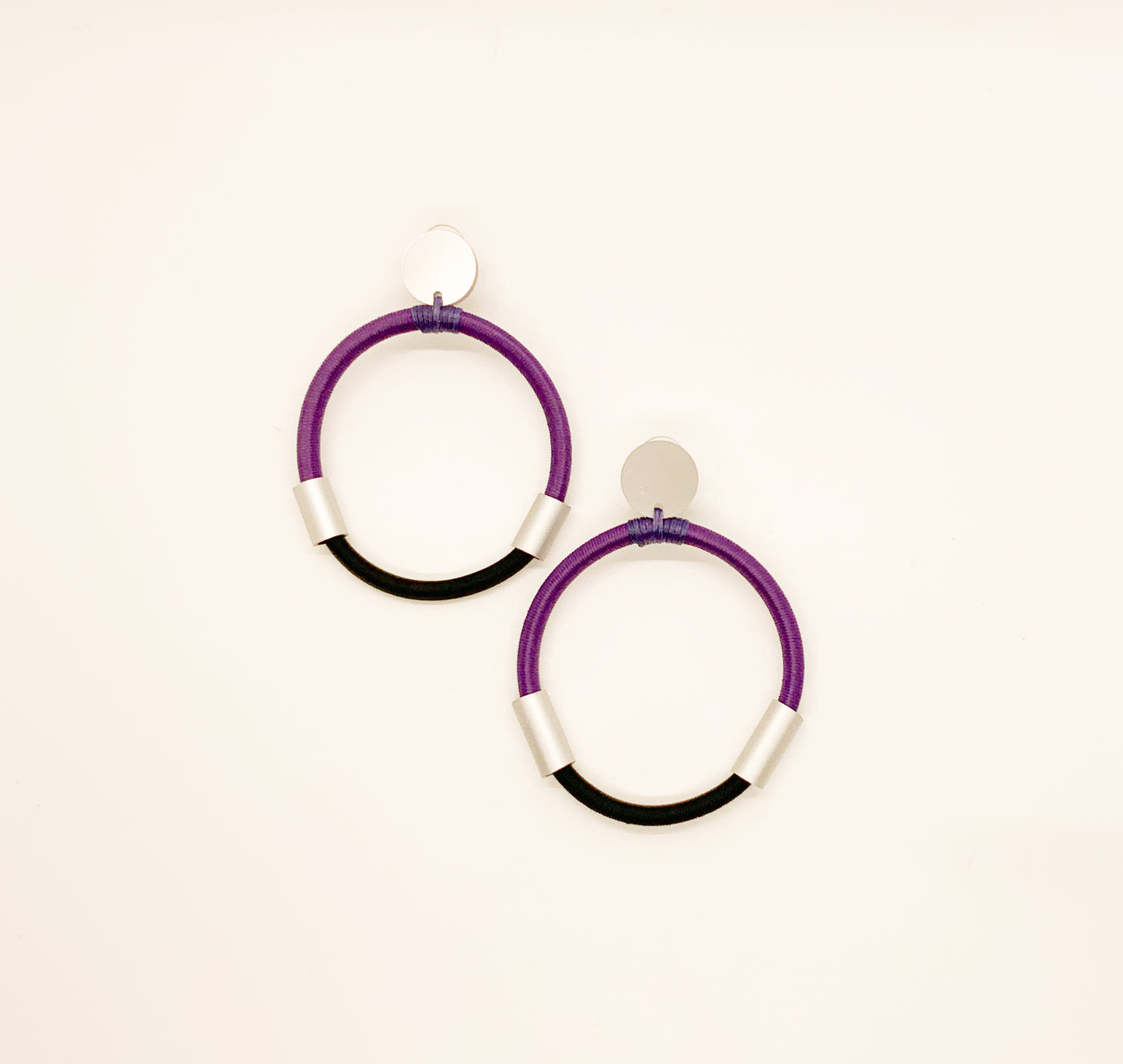 Two Tone Hoop with Aluminum Accent