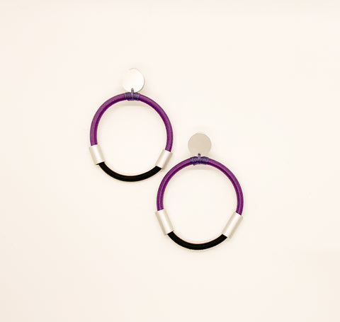 Two Tone Hoop with Aluminum Accent