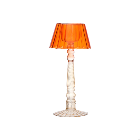 Glass Ribbed Table Light Tealight Holder