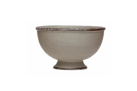 Reactive Glaze Stone Footed Bowl