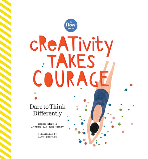 Book cover of 'Creativity Takes Courage' with a yellow stripe on the side.