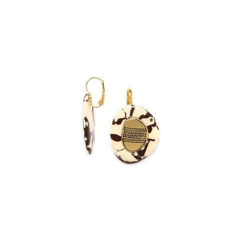 Nature Bijoux Leopard Disc Earring