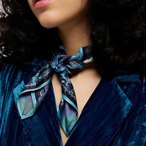 Amber Palace Blue Mini Scarf