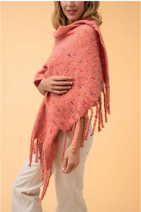 Kelda Cosy Scarf Coral