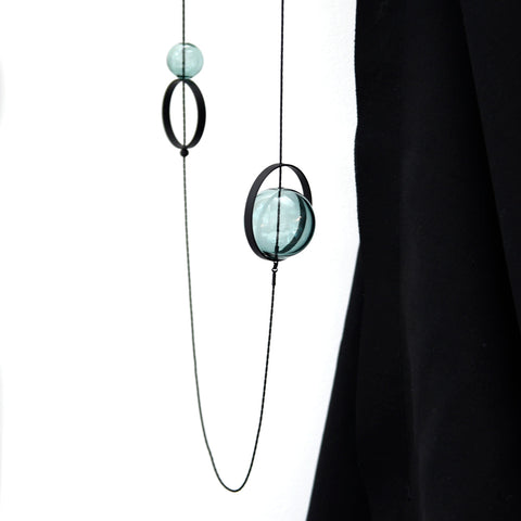 Spindles Necklace Aqua