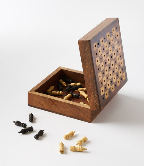 Travel Chess Game Handcrafted Wood