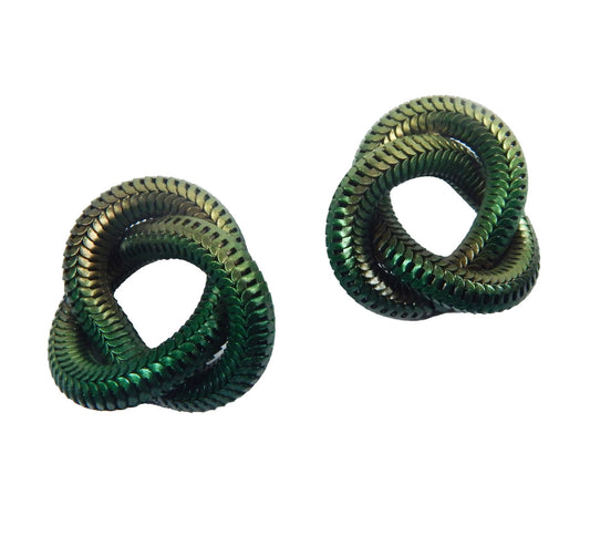 Bold Knot Snake Chain Earring