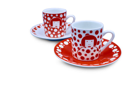 Great Modern Artist Porcelain Espresso Set