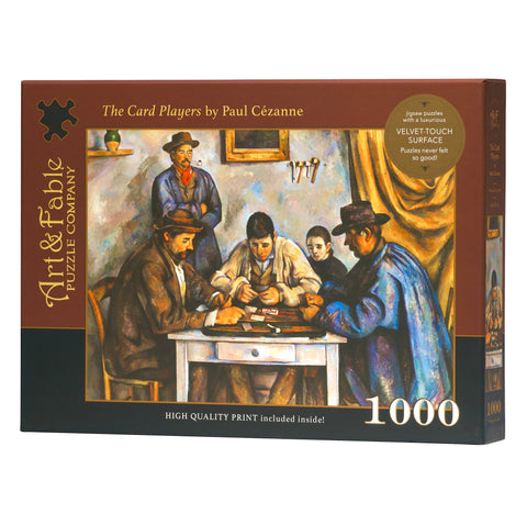 The Card Players, 1000-pc Velvet-Touch Puzzle by Cézanne