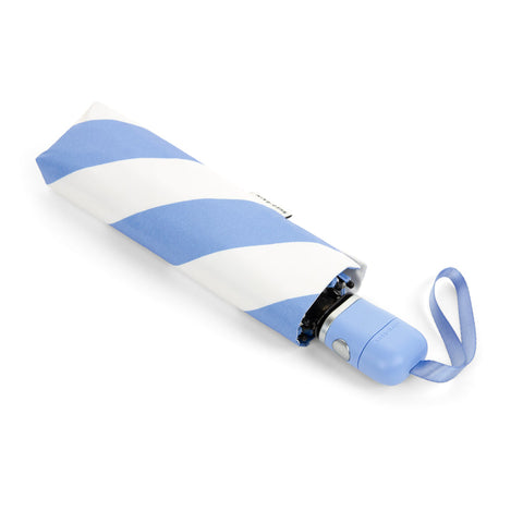 42in Slim Compact Umbrella - Striata Periwinkle - Mint Museum Store