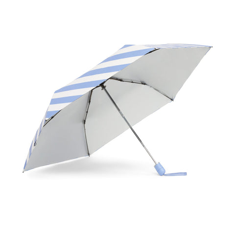 42in Slim Compact Umbrella - Striata Periwinkle - Mint Museum Store