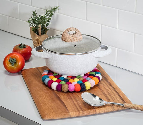 Felt Ball Trivet Multi-8"D