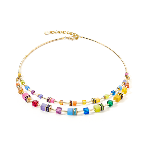 Iconic Layer Necklace Multicolor Rainbow