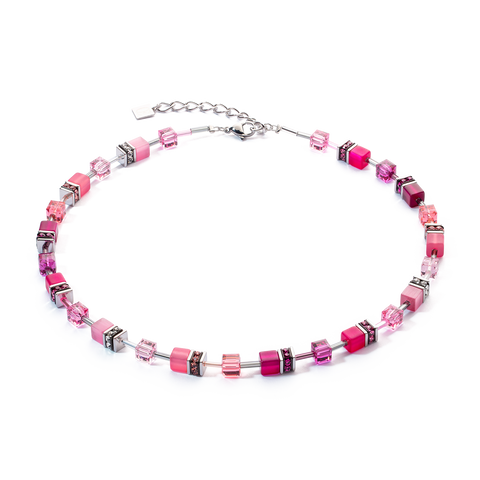 GeoCUBE Iconic necklace Viva Magenta