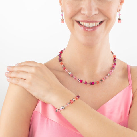GeoCUBE Iconic necklace Viva Magenta
