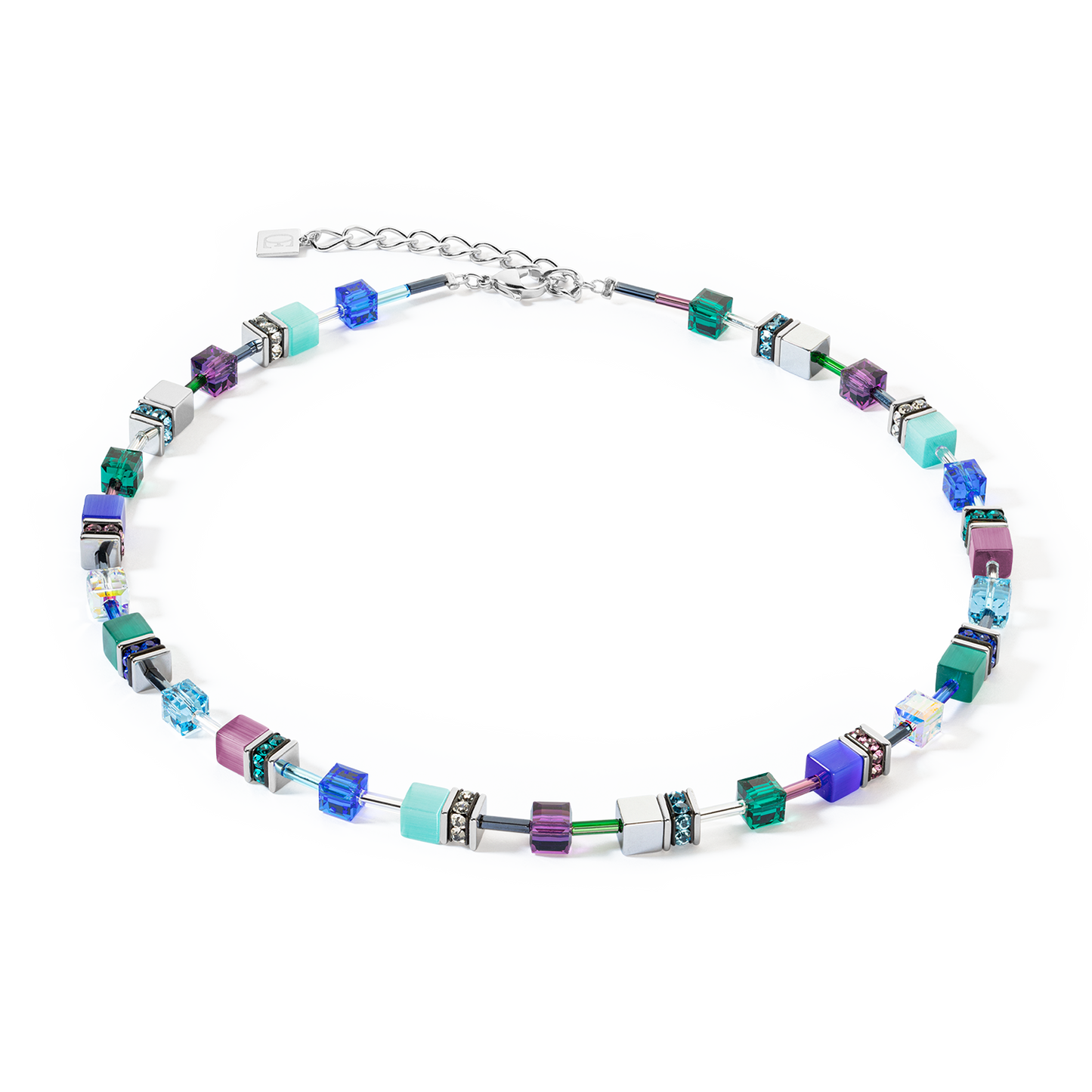 GeoCUBE Iconic Necklace Turquoise Lilac