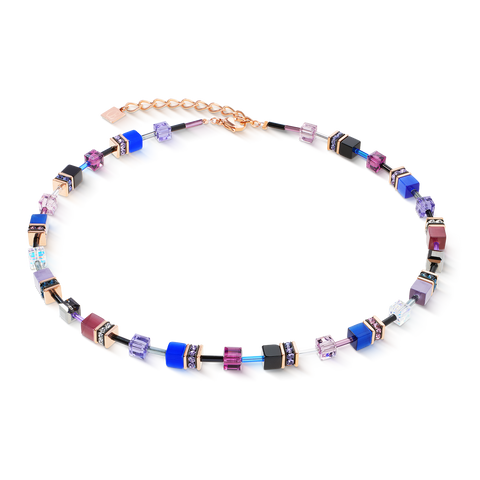 GeoCUBE Iconic necklace Blue Moon rose gold